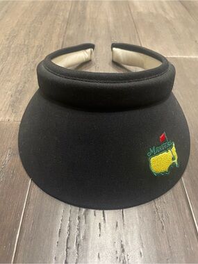 Vintage Masters Magnolia Lane Black Golf Visor Augusta National Embroidered